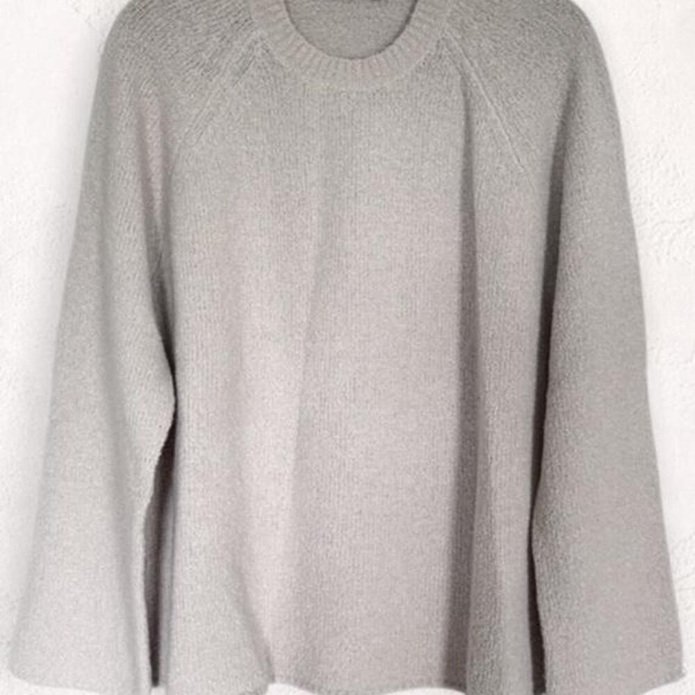 Vince Merino Wool Blend Oversized Sweater Oatmeal Taupe M
